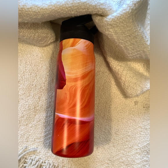 Manna Red Pink Dipped Stainless Water Bottle - Picture 3 of 8